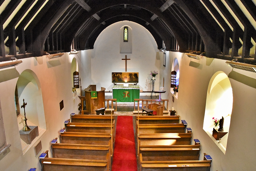 Inside St. Mary's the Virgin Church in Bearley