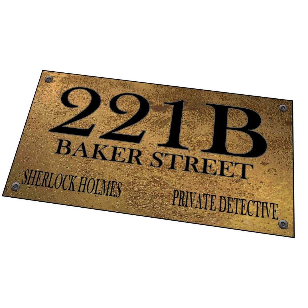 Sherlock Holmes Gifts: 221b Baker Street Sign | etsy.com