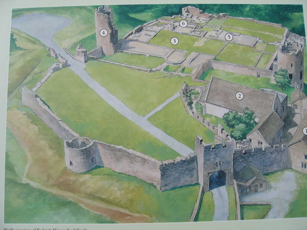 Plan of Farleigh Hungerford Castle (Photo taken from English Heritage Information Board) © essentially-england.com