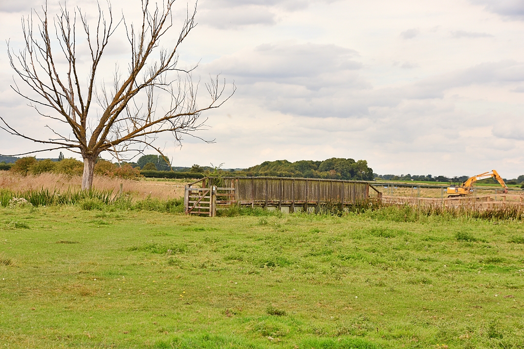 Wooden Bridge Approaching Gravel Pit