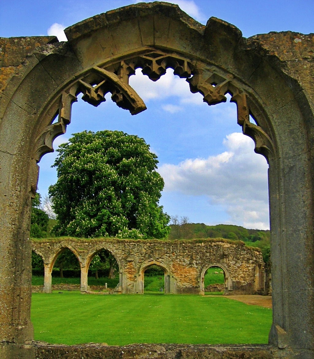 Looking East Across the Cloister of Hailes Abbey