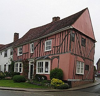 Medieval timber-framed house in Lavenham