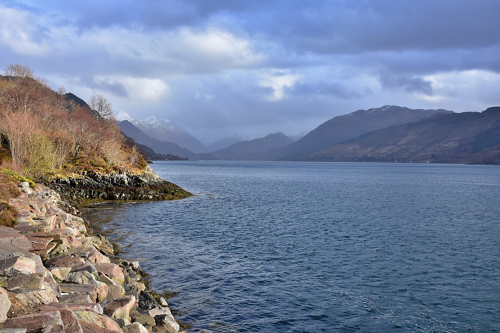 Snowy Mountain View Along Loch Duich © essentially-england.com