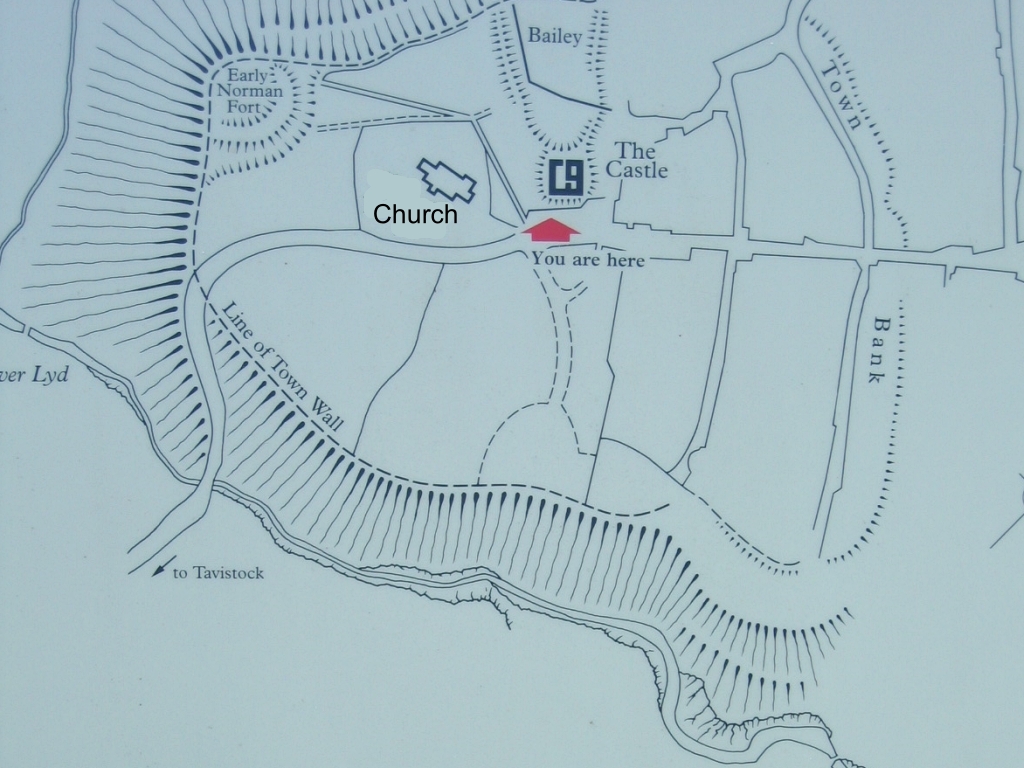 Map of Lydford Fortifications