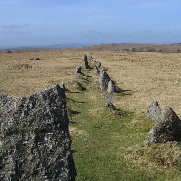 Prehistoric Stone Rows at Merrivale, Devon