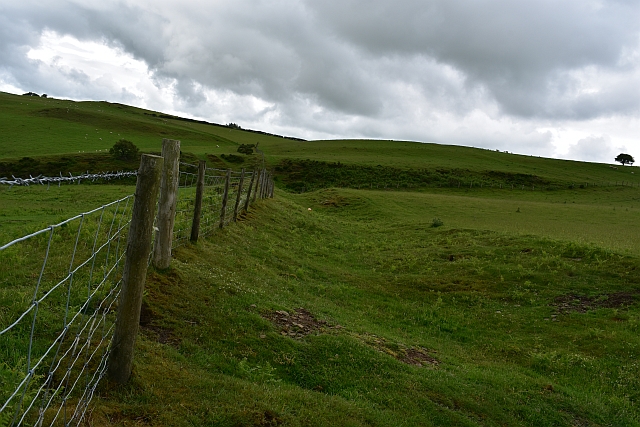 Offa's Dyke Close to the Top of Panpunton Hill &copy; essentially-england.com