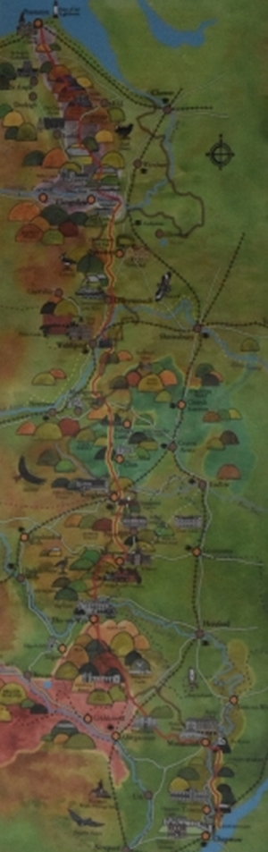 Offa's Dyke Route Map (from Knighton tourist information centre) &copy; essentailly-england.com