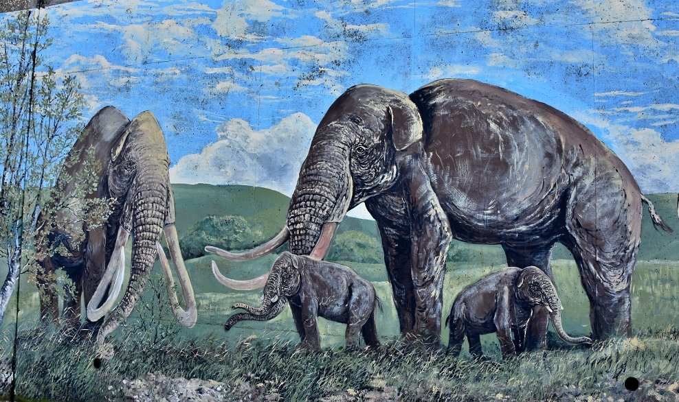 Mammoth Mural Along the Promenade in Sheringham
