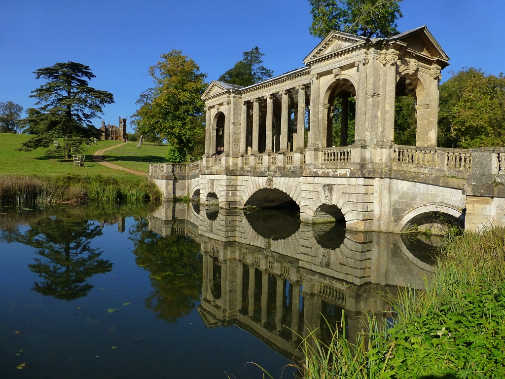 The Palladian Bridge in Stowe Gardens