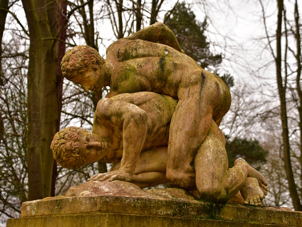 The Roman Wrestlers Statue in Stowe Gardens