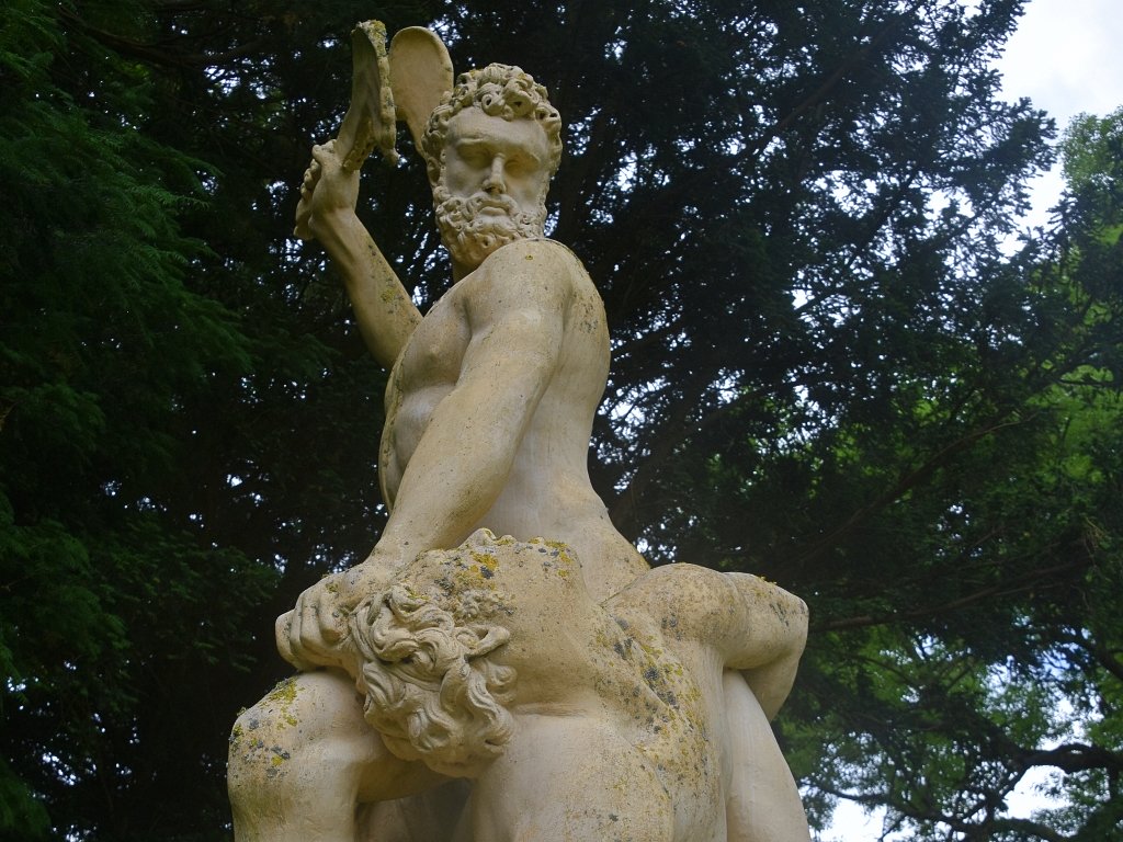 Samson and the Philistine Statue in Stowe Gardens