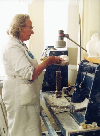 The late Susan Williams-Ellis at work © Portmeirion Potteries Ltd. Used with Permission.