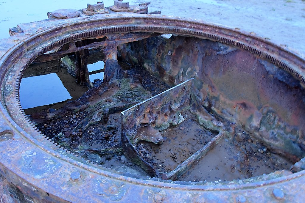 Looking Inside of The Tank on the Beach