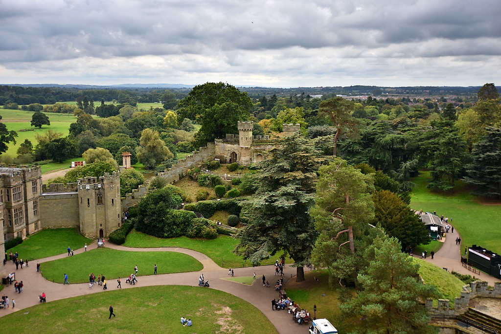 View Towards The Motte at Warwick Castle © essentially-england.com