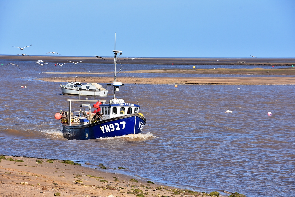 Fishing Boat Approaching Wells-next-the-Sea