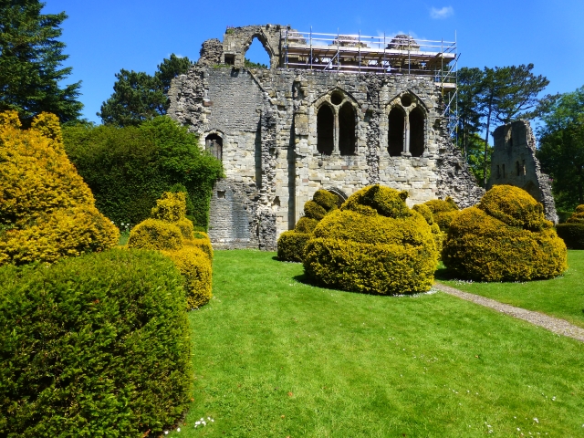 a view of wenlock priory library taken from the cloister